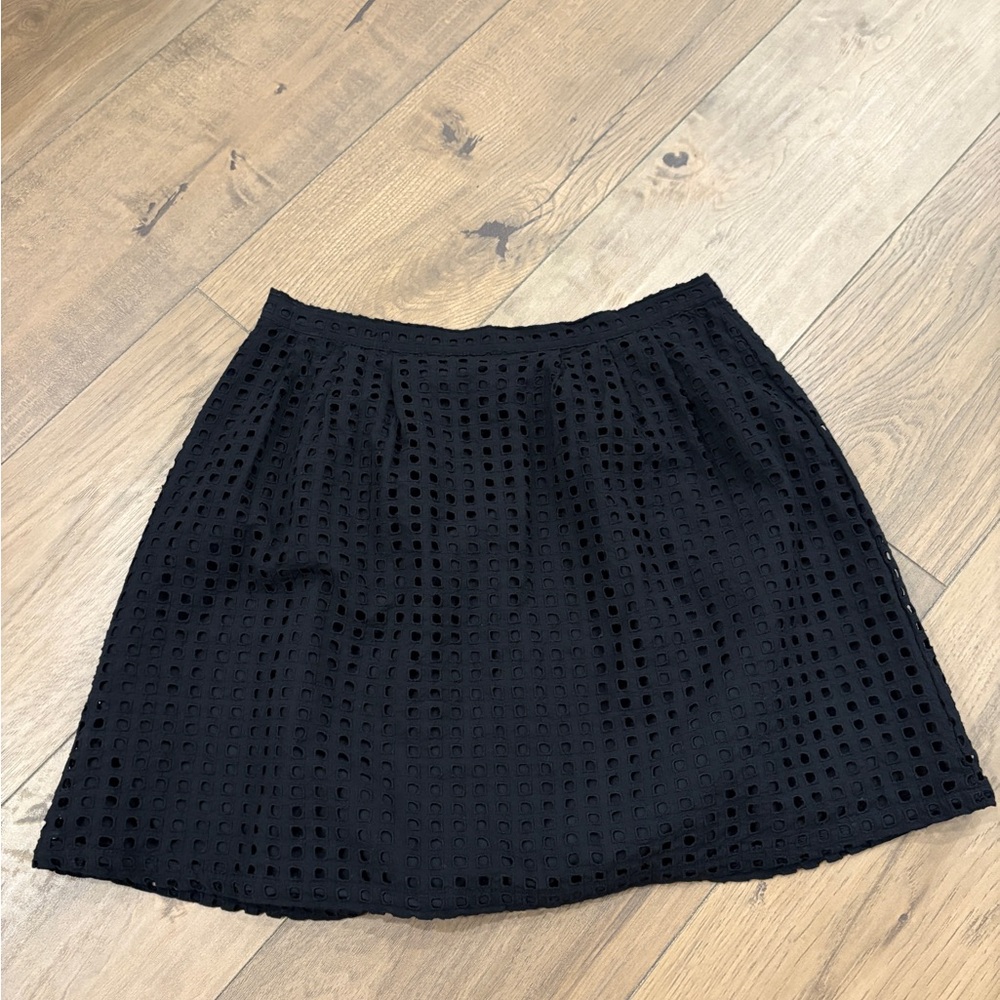 Banana Republic Black Eyelet Skirt